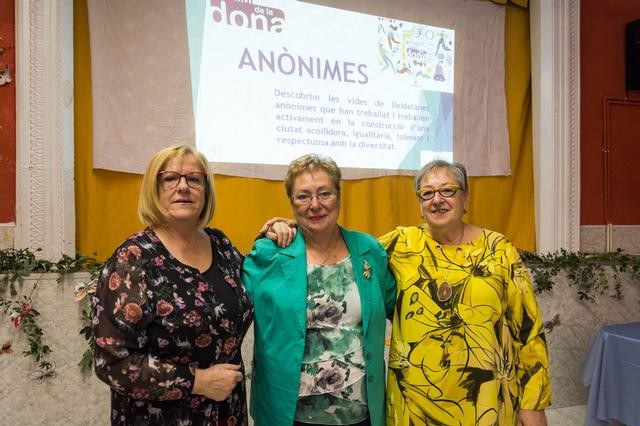 El programa Anònimes del Casal de la Dona reconeix Montse Flix, Lolita Subirà i M. Rosa Canals pel seu compromís amb Llíviaimage.jpg