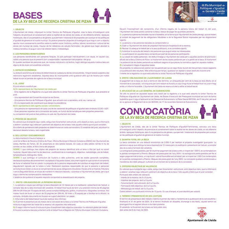 Beca de Recerca Cristina de Pizan